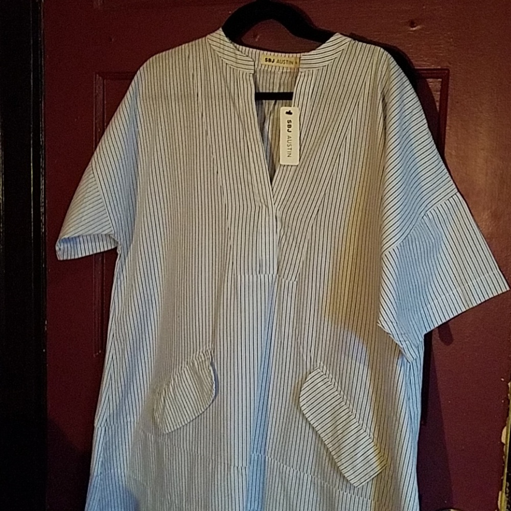 Womens size small pinstripe shirt dress